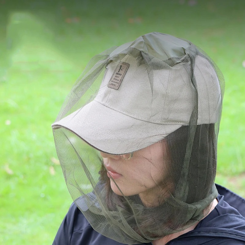 Outdoor Camping Bug Zapper - 1PC Outdoor Fishing Mosquito Net Hat,