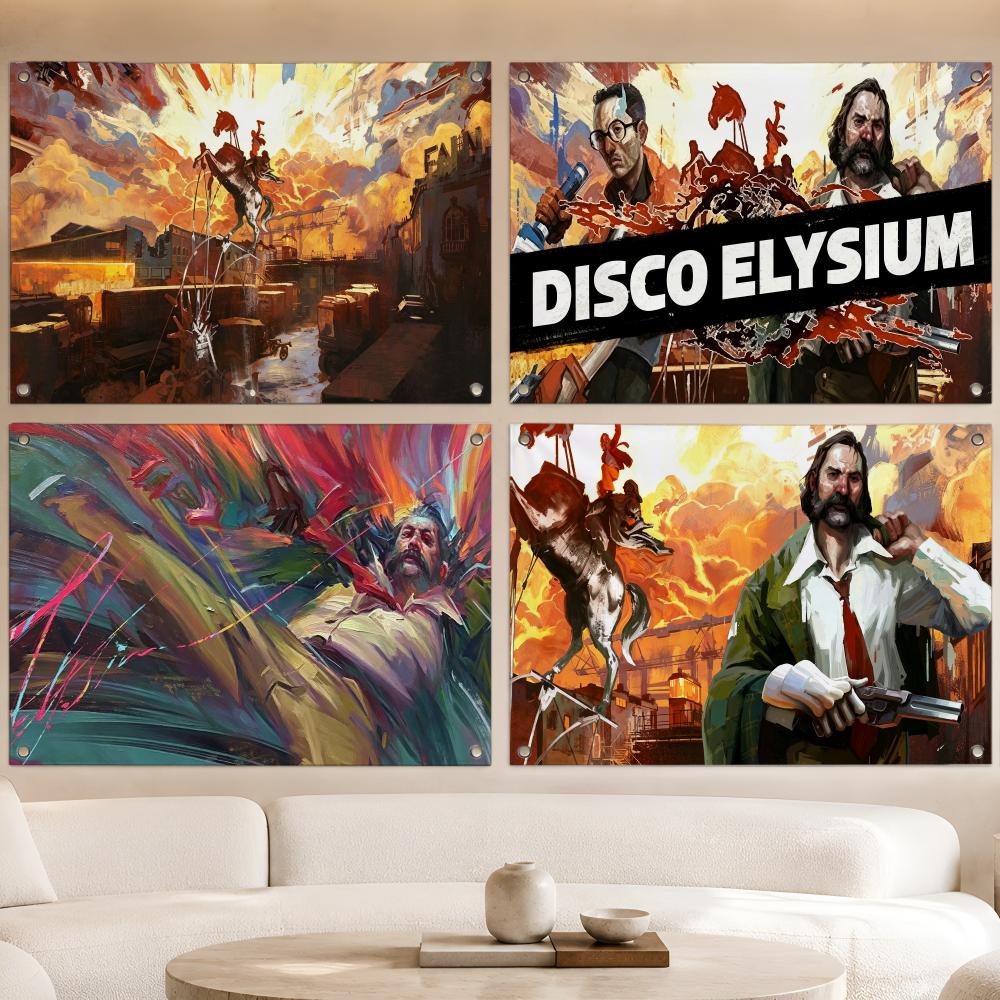 Outdoor Camping Rpg - Game Disco Elysium Detective RPG Flags