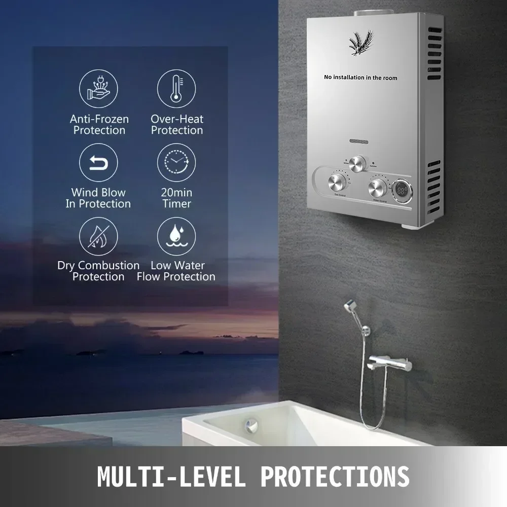 SIHAO 12L 16L 18L GPM LPG Gas  - Outdoor Camping Hot Water Heater 评论和价格