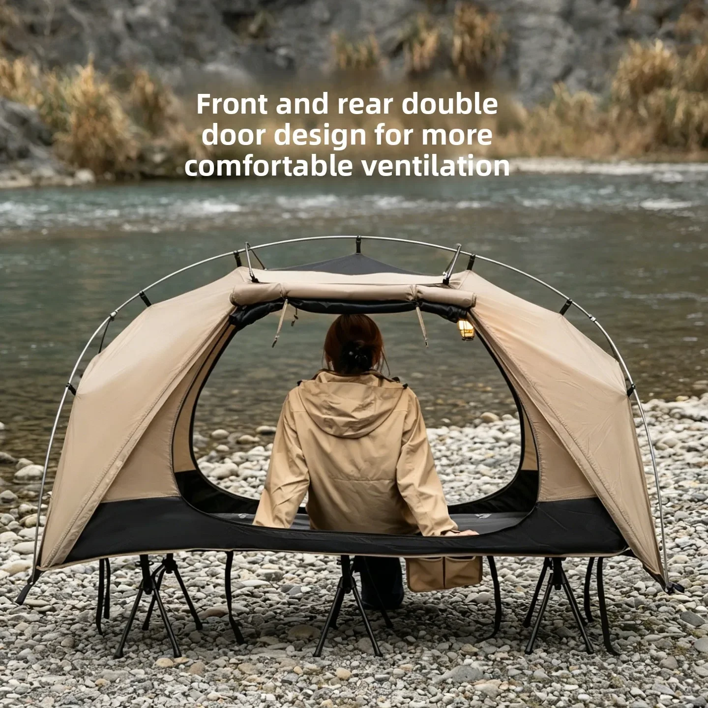 MOUNTAINHIKER Outdoor Camp Bed - Outdoor Camping Canopy 评论和价格