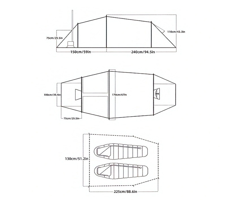 2026 4-Person Camping Tunnel T - Outdoor Camping Tents For Sale 评论和价格