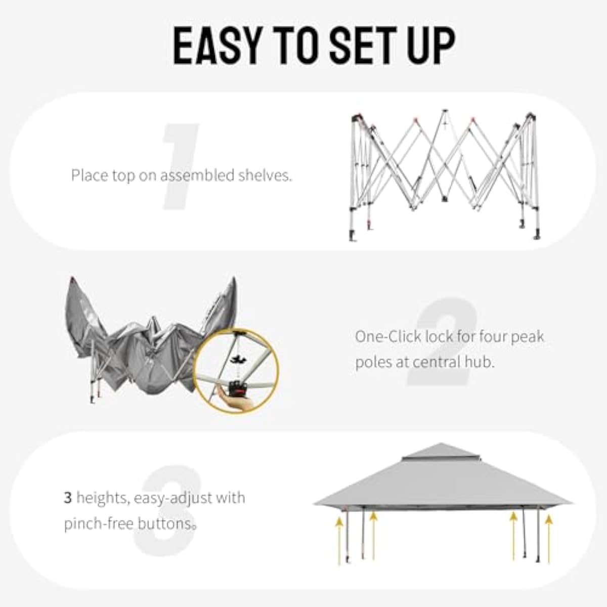 13x13 ft Instant Canopy Tent w - Outdoor Camping Canopy 评论和价格