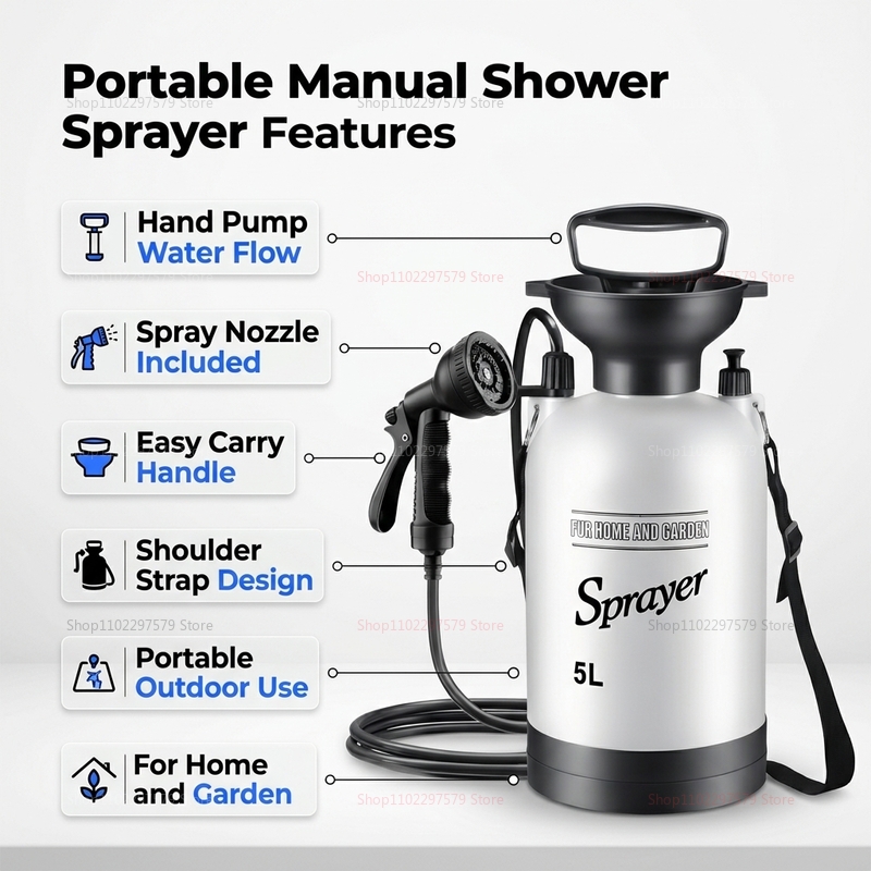 Portable Camping Shower 5L Man - Portable Camping Shower 评论和价格