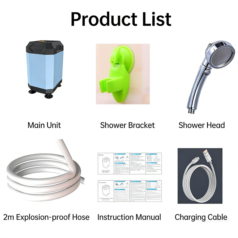 5400mAh/9000mAh Outdoor Portab - Portable Camping Shower 评论和价格